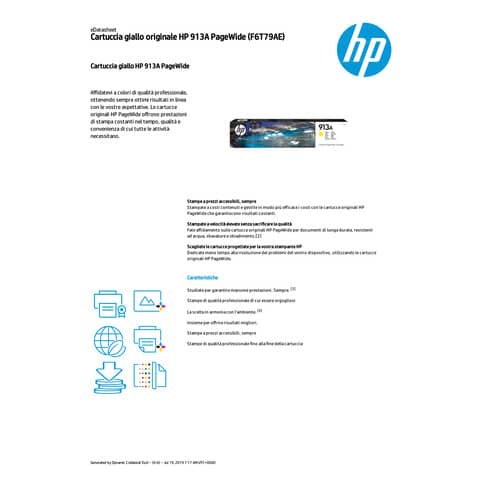Cartuccia inkjet 913A HP giallo  F6T79AE